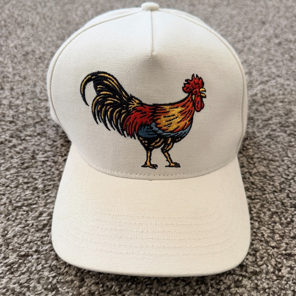 Sendero Provisions Co. Big Rooster Embroidery Beige Hat OSFM Snapback West